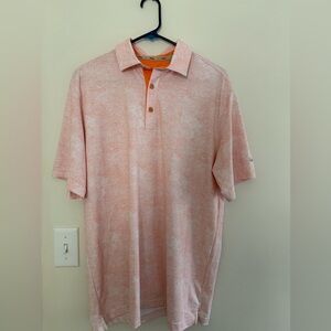 WALTER HAGEN Orange Patterned Polo Shirt